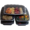 Picture of Clear Lid 500cc Black Container X 380