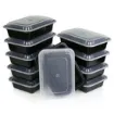 Picture of Clear Lid 500cc Black Container X 380