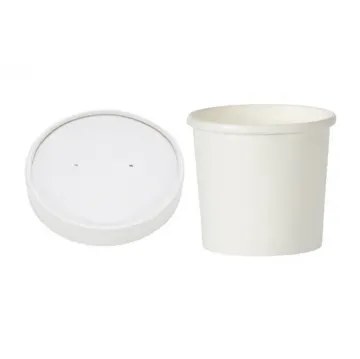 Picture of White 12oz Soup Container + Paper Lid X 25