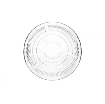 Picture of Vegware 8-20oz Pla Flat Lid No Hole X 100