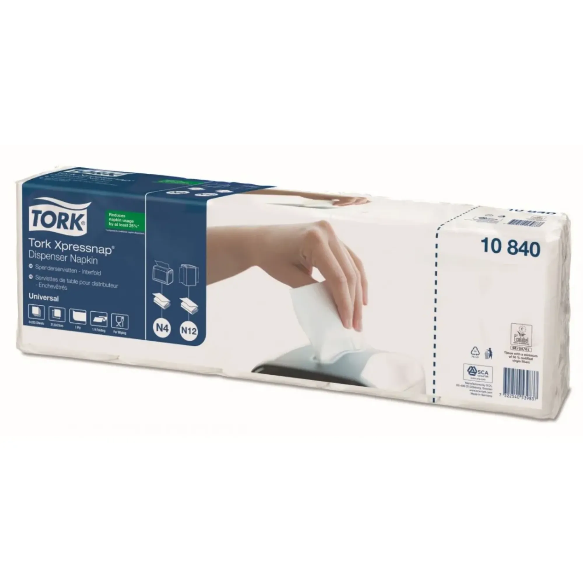 Picture of Tork Xpressnap White N4 Dispenser Napkin X 9000