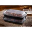 Picture of Clear Lid 1000cc Black Container X 200