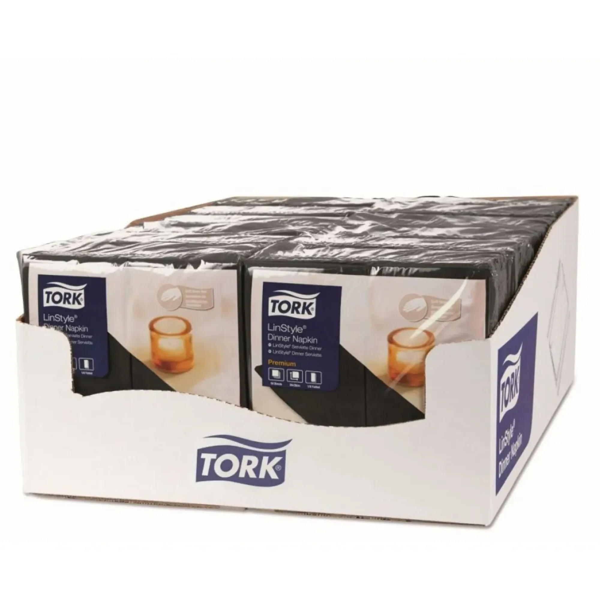 Picture of Tork Linstyle Black 8 Fold Napkin X 600