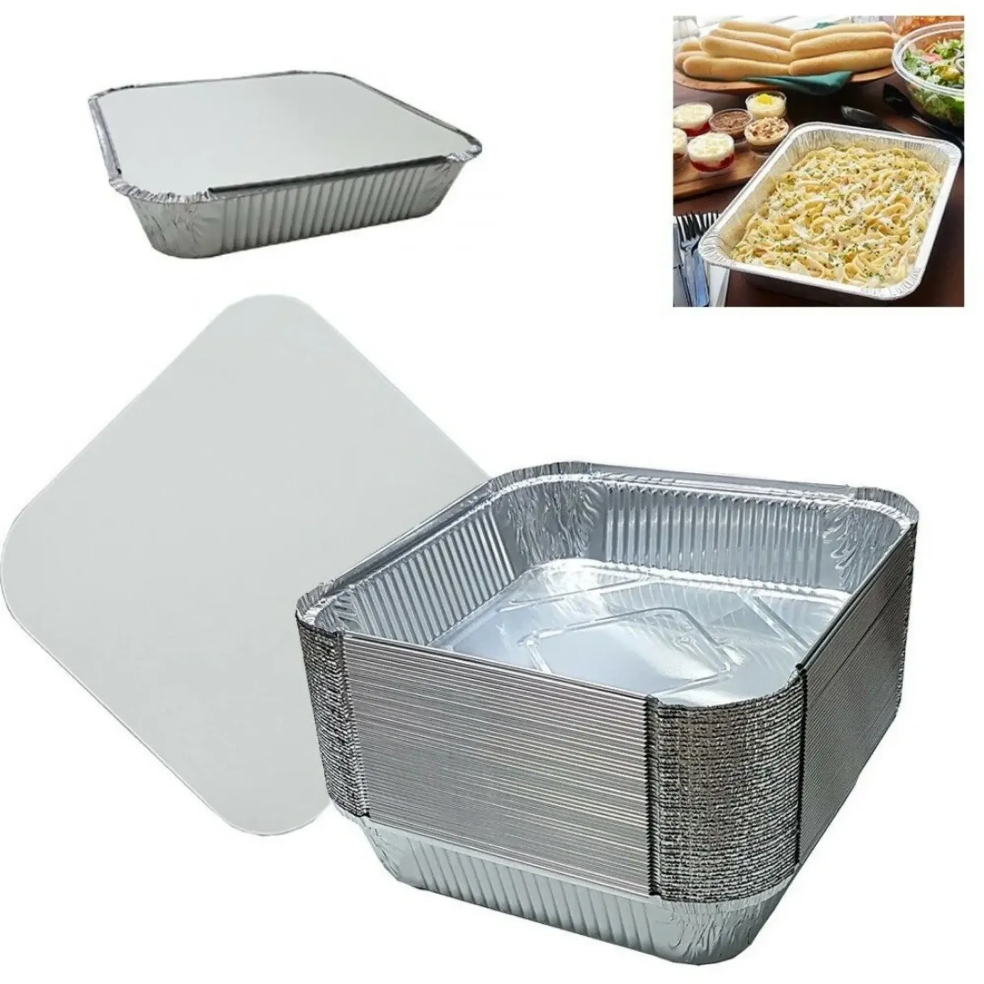 Picture of Lids Foil Container 9x9x2'' X 200