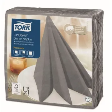 Picture of Tork Linstyle Grey Napkins 4 Fold X 600