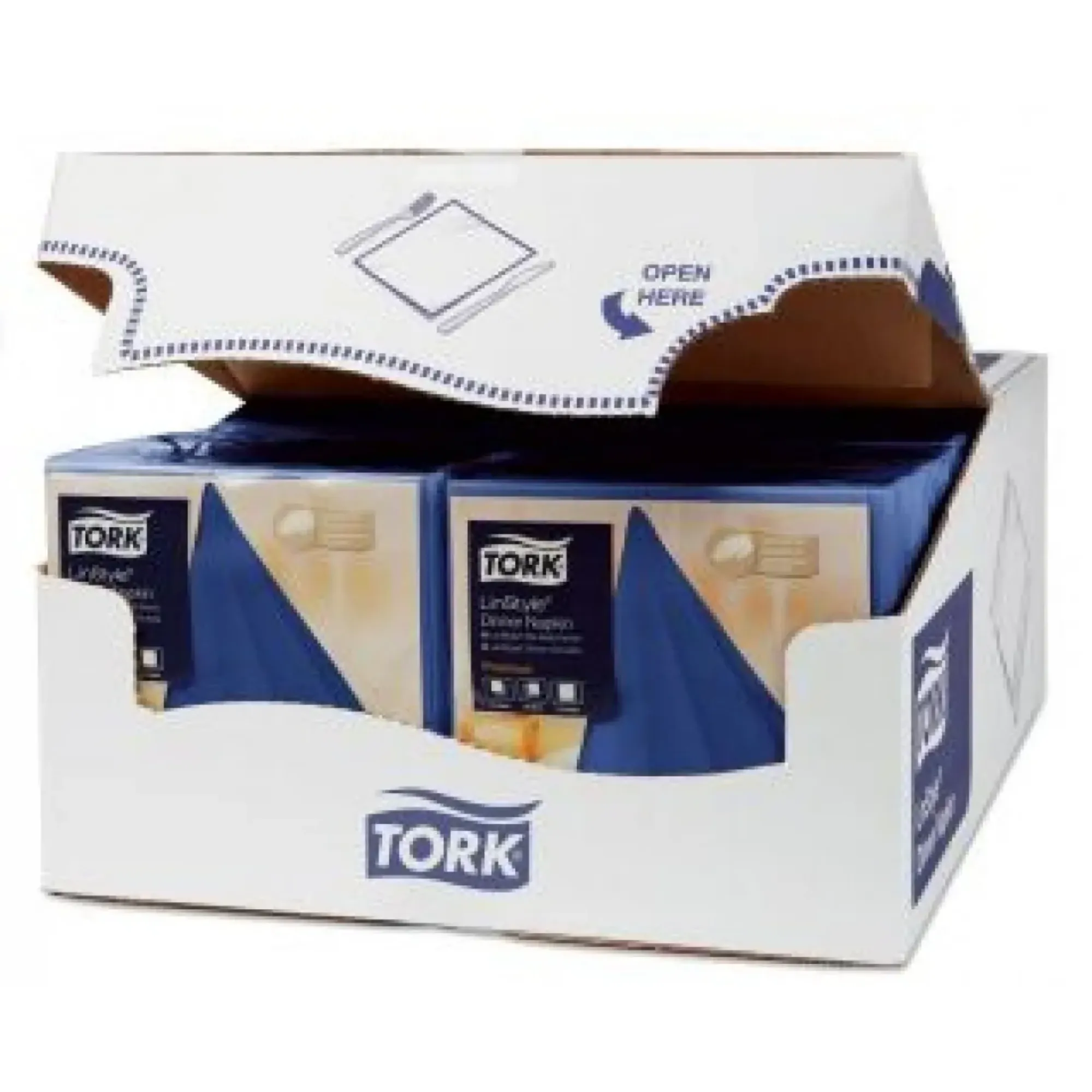 Picture of Tork Linstyle Midnight Blue 4 Fold Dinner Napkin X 600