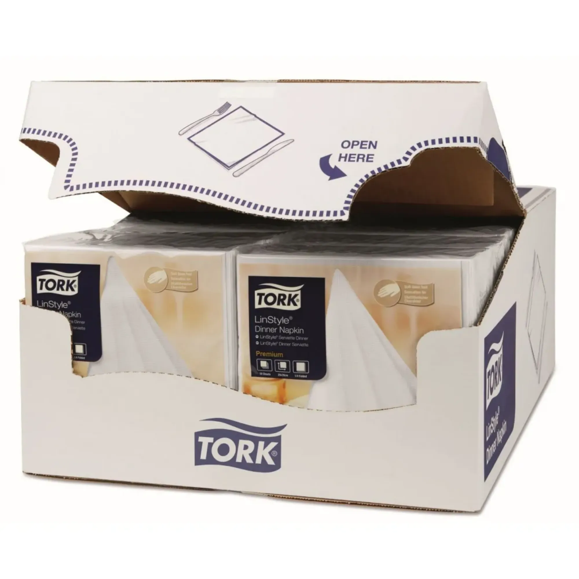 Picture of Tork Linstyle Napkin White 4 Fold X 600