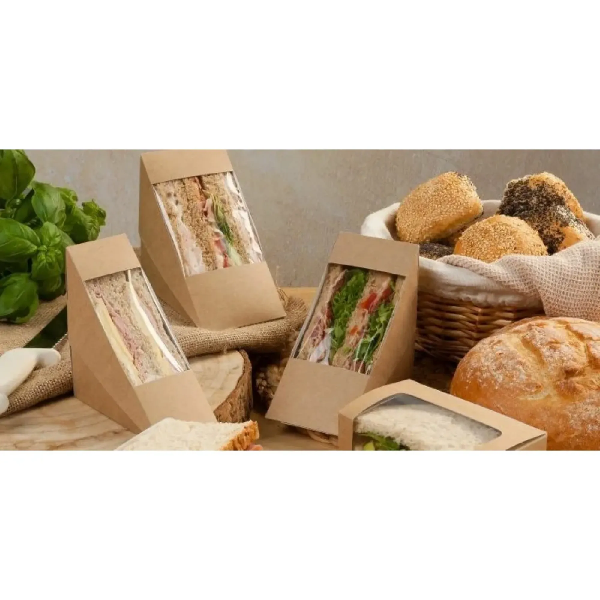 Picture of Kraft Deep Fill Sandwich Wedge W Window X 500