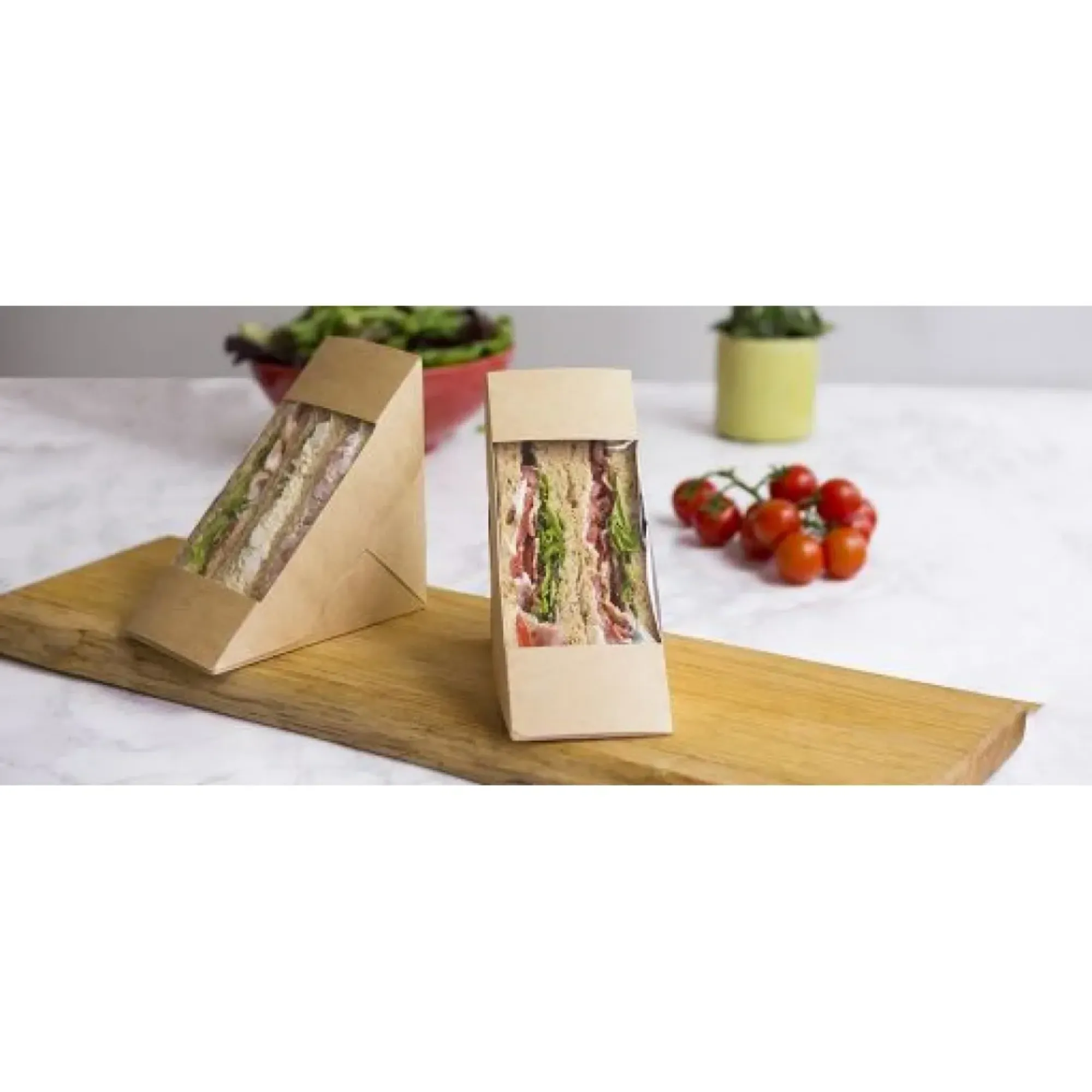 Picture of Compostable Kraft Sandwich Wedge X 500