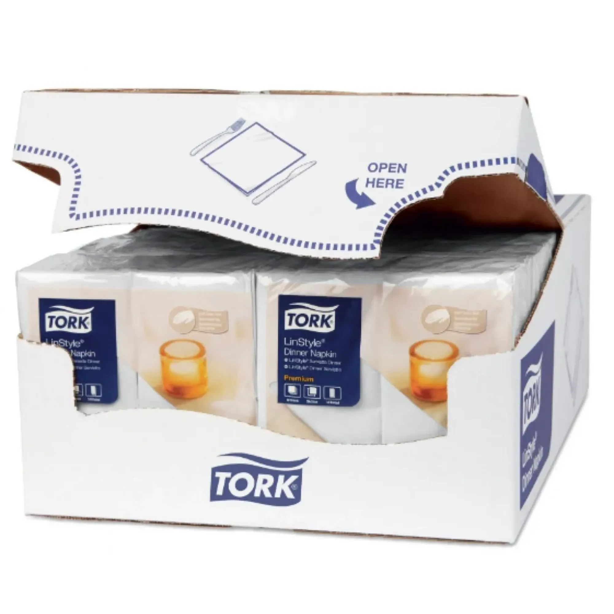 Picture of Tork Linstyle Napkin 8 Fold White X 600