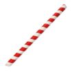 Picture of Fiesta Compostable Bubble Tea Straw Red & White 12x210mm (150 Pack)