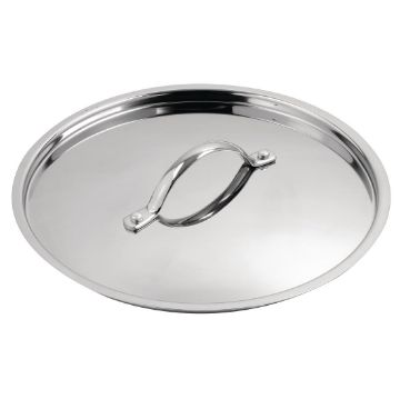 Picture of Vogue Stainless Steel & Aluminium Tri-Wall Stew Pan Lid 24cm