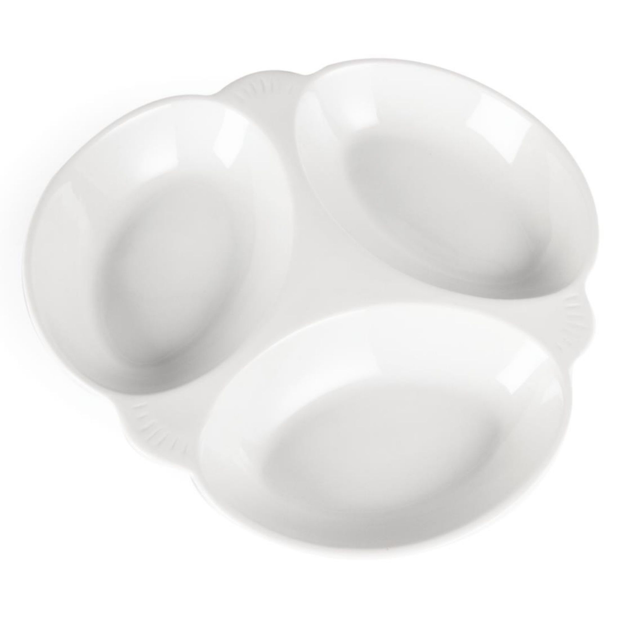 Picture of Olympia Whiteware Vegetable Dishes 3 Section 250mm (6 pack)