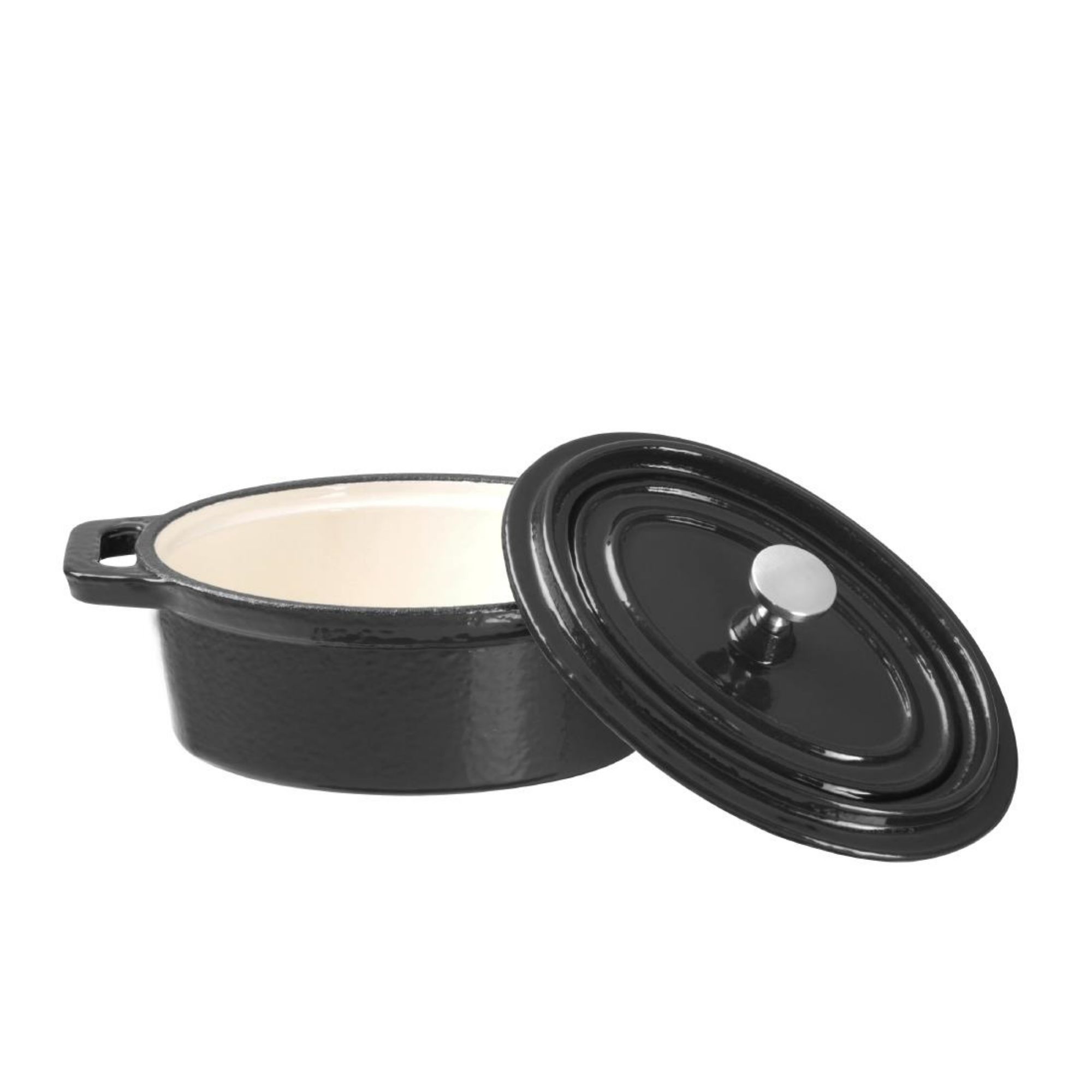 Picture of Vogue Cast Iron Oval Mini Pot Black