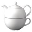 Picture of Churchill Plain Whiteware Teapots 370ml (4 pack)