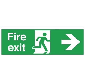 Picture of Fire Exit Sign Arrow Right