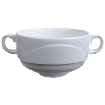 Picture of Steelite Bianco Handled Soup Cups 284ml (36 Pack)