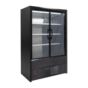 Picture of Zoin Cervinho Multideck Display Black with Hinged Doors 1000mm