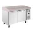 Picture of Polar U-Series Double Door Pizza Counter with Granite Top 428Ltr