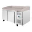 Picture of Polar U-Series Double Door Pizza Counter with Granite Top 428Ltr