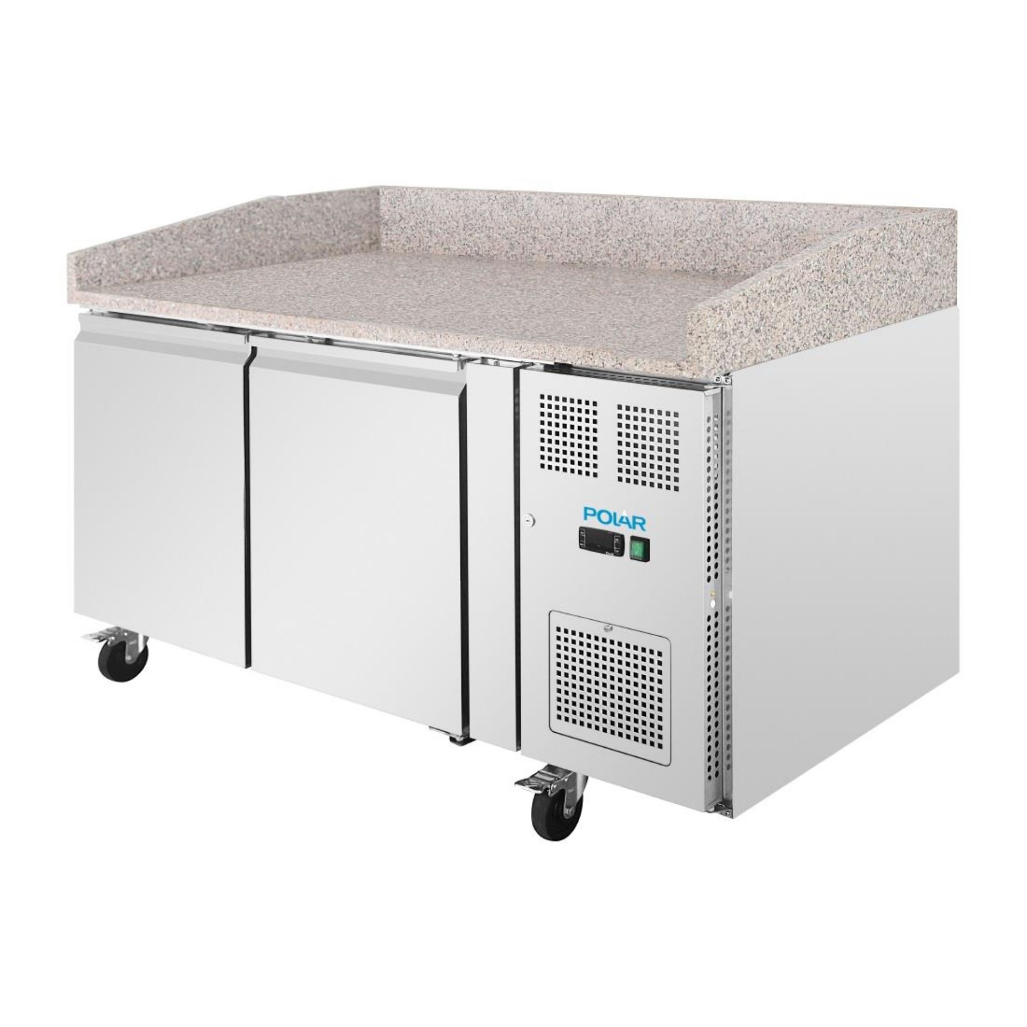 Picture of Polar U-Series Double Door Pizza Counter with Granite Top 428Ltr