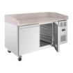 Picture of Polar U-Series Double Door Pizza Counter with Granite Top 428Ltr