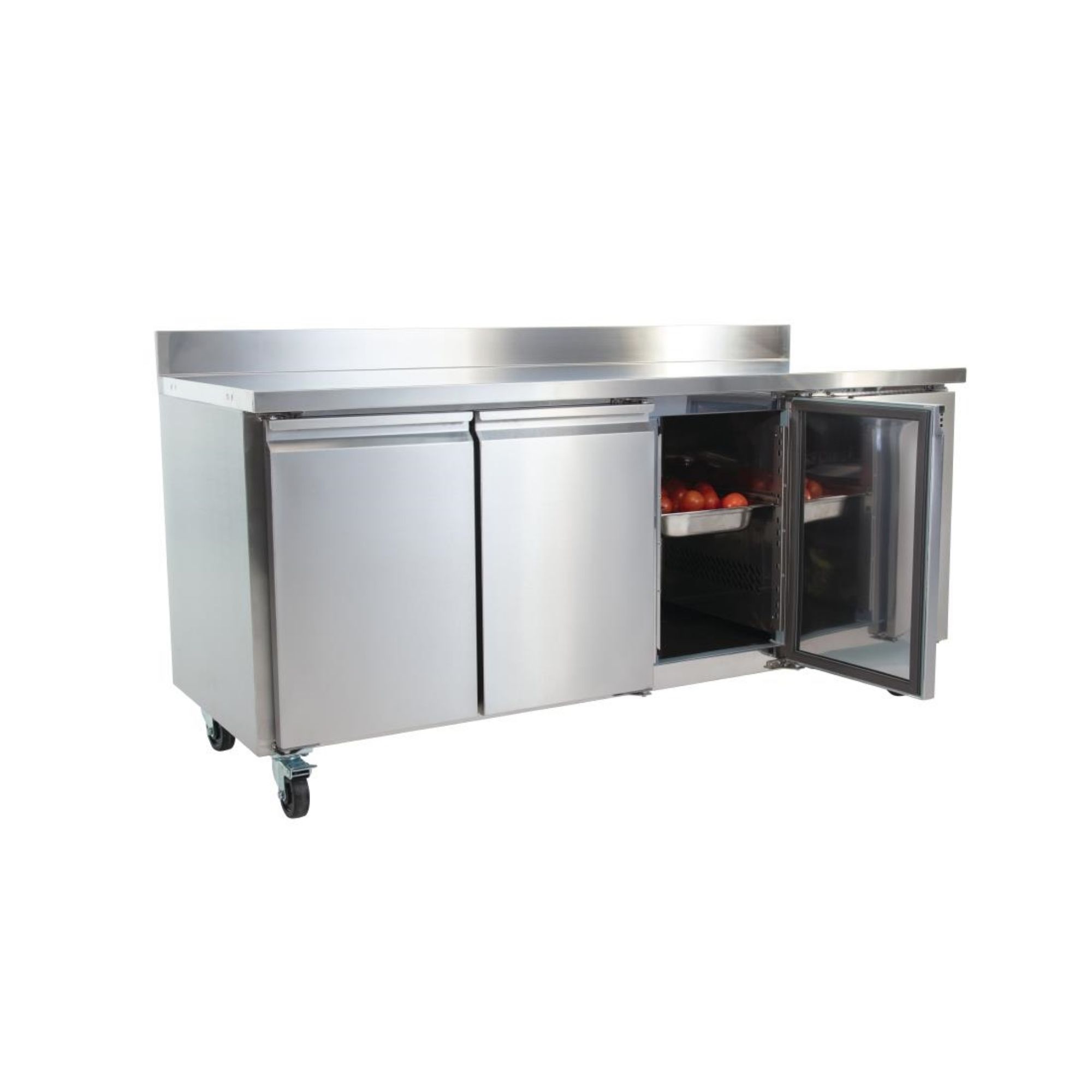 Picture of Polar U-Series Triple Door Counter Fridge with Upstand 417Ltr