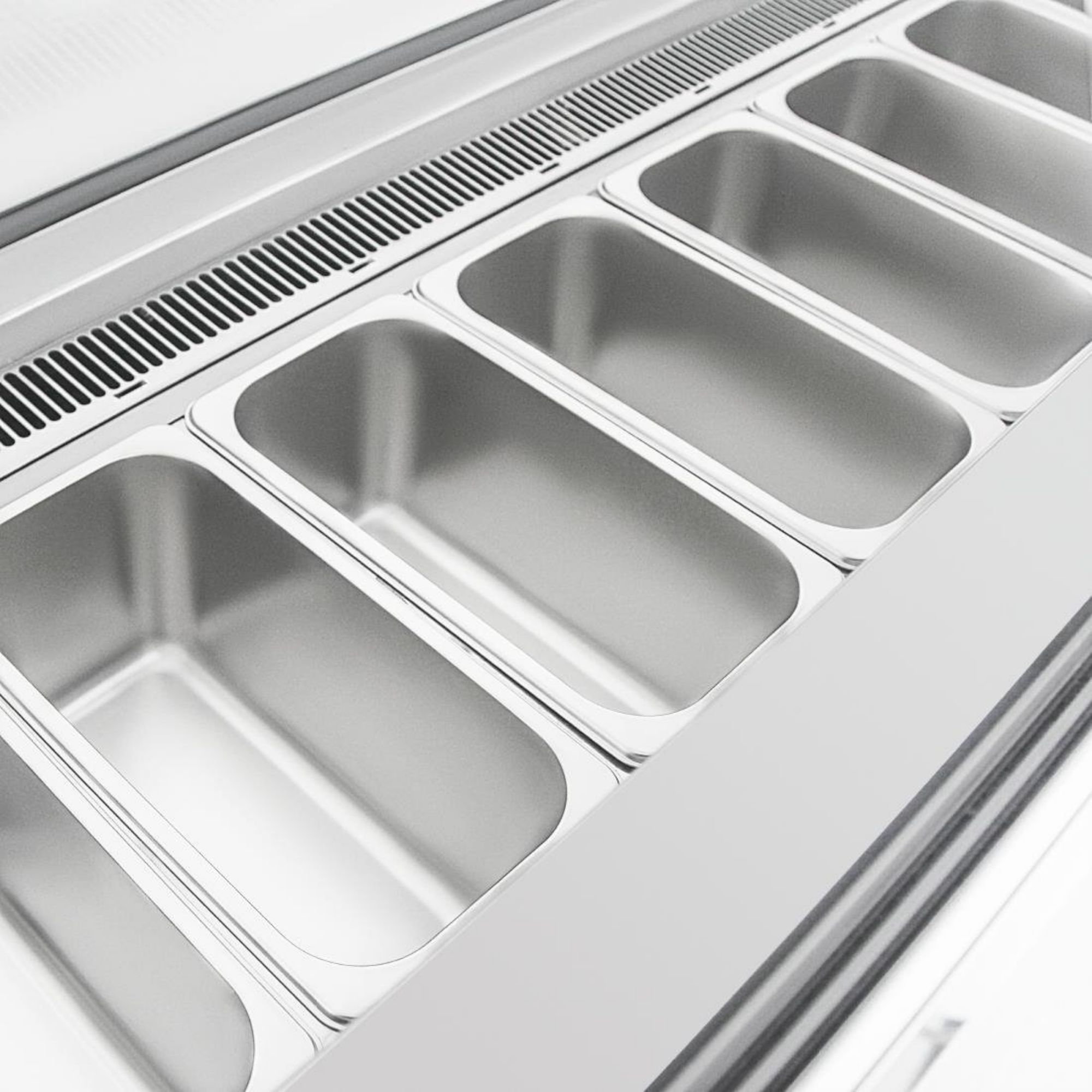 Picture of Polar U-Series 6 Pan Ice Cream Serve Over Cabinet Freezer