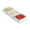 Picture of Olympia Whiteware Snack Dishes with Plates 3 Section (2 pack)