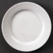 Picture of Olympia Linear Wide Rimmed Plates White 200mm (12 pack)
