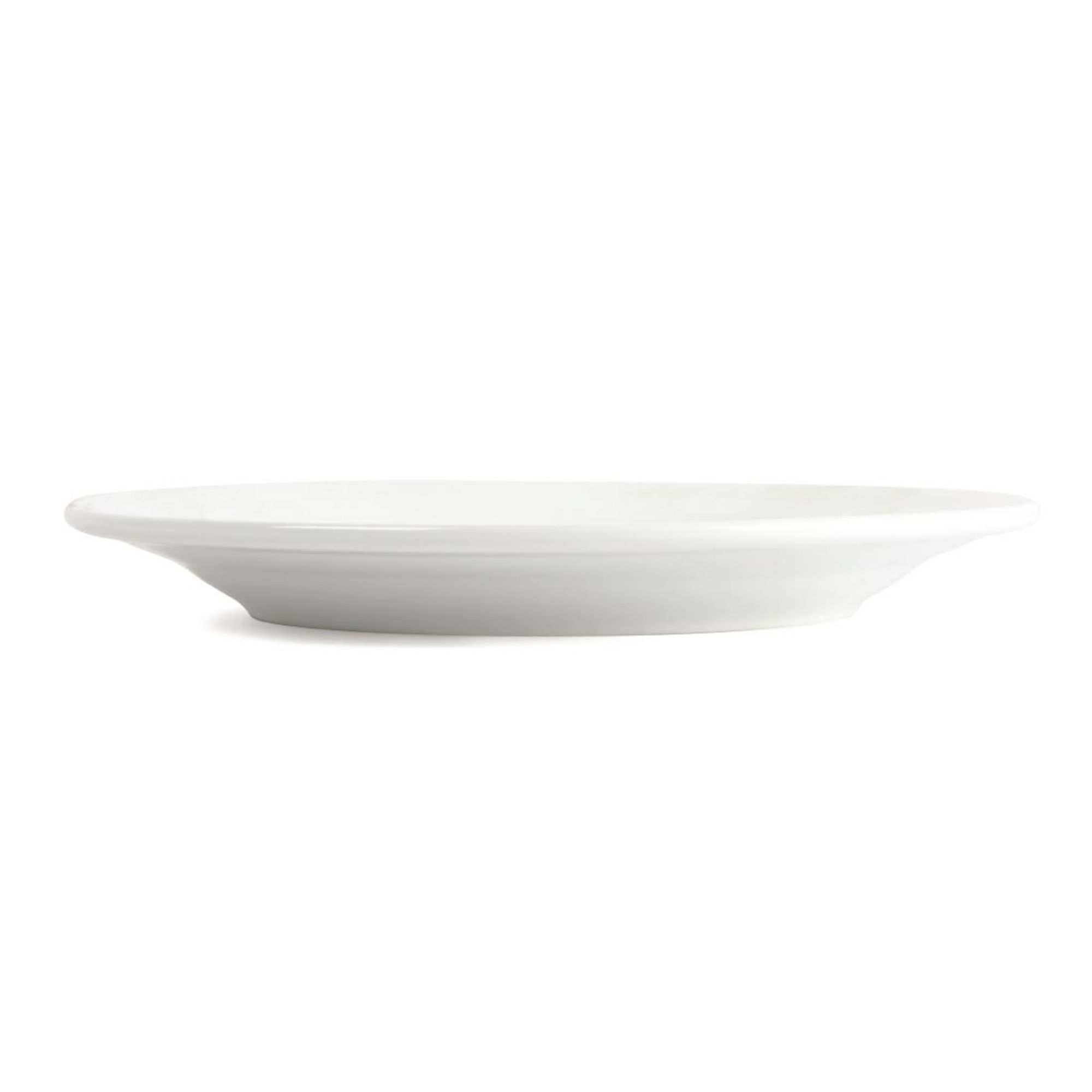 Picture of Olympia Linear Wide Rimmed Plates White 200mm (12 pack)