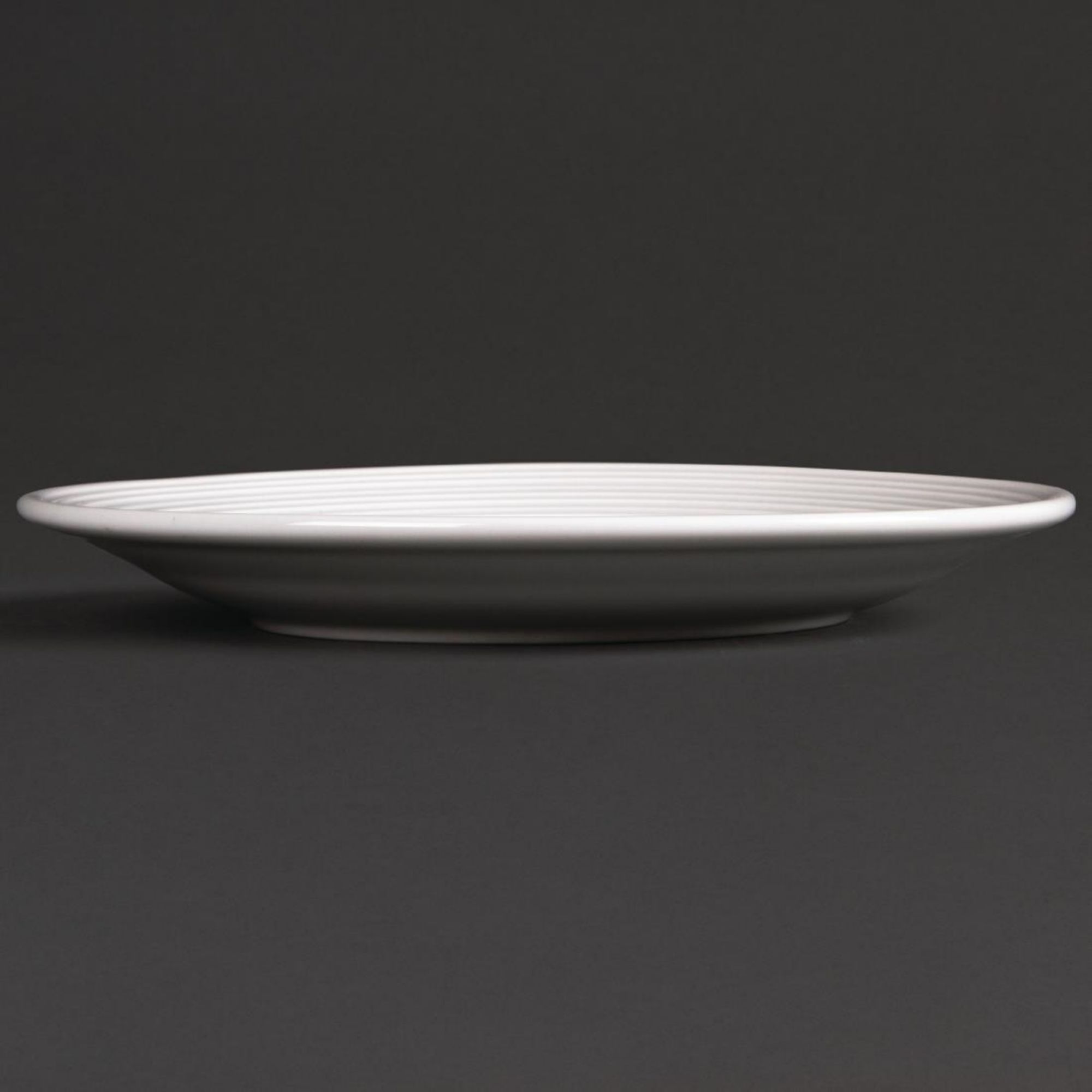 Picture of Olympia Linear Wide Rimmed Plates White 165mm (12 pack)