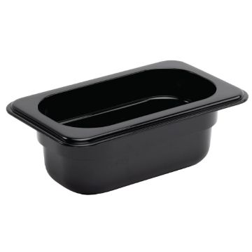 Picture of Vogue Polycarbonate 1/9 Gastronorm Container 65mm Black