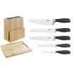 Picture of Vogue Prep Like A Pro 5-Piece Soft Grip Knife Set With Knife Block and Chopping Board