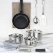 Picture of Caterboss Essentials Cook Like A Pro Stainless Steel & Aluminium 4-Piece Saucepan & Frying Pan Set