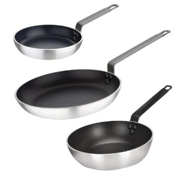 Picture of Vogue Cook Like A Pro 3-Piece Aluminium Non-Stick Frying Pan and Sauté Pan Set