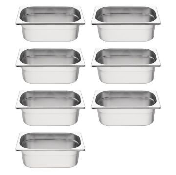 Picture of Vogue Stainless Steel Gastronorm Container Kit 1/4 (7 pack)