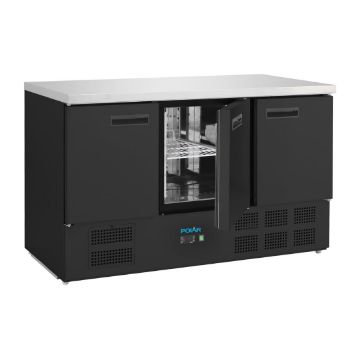 Picture of Polar G-Series Triple Door Counter Fridge Black 400Ltr