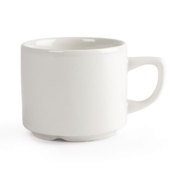 Picture of Churchill Plain Whiteware Stacking Maple Tea Cups 199ml (24 pack)