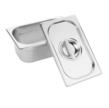 Picture of Vogue Gastronorm Tray Set with Lids 1/9 (6 pack)