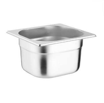 Picture of Vogue Stainless Steel Gastronorm Tray Set with Lids 1/6 (4 pack)