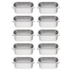 Picture of Vogue Stainless Steel Gastronorm Container Kit 1/4 (10 pack)