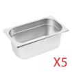 Picture of Vogue Stainless Steel Gastronorm Container Kit 1/4 (5 pack)