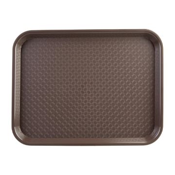 Picture of Olympia Kristallon Medium Polypropylene Fast Food Tray Brown 415mm