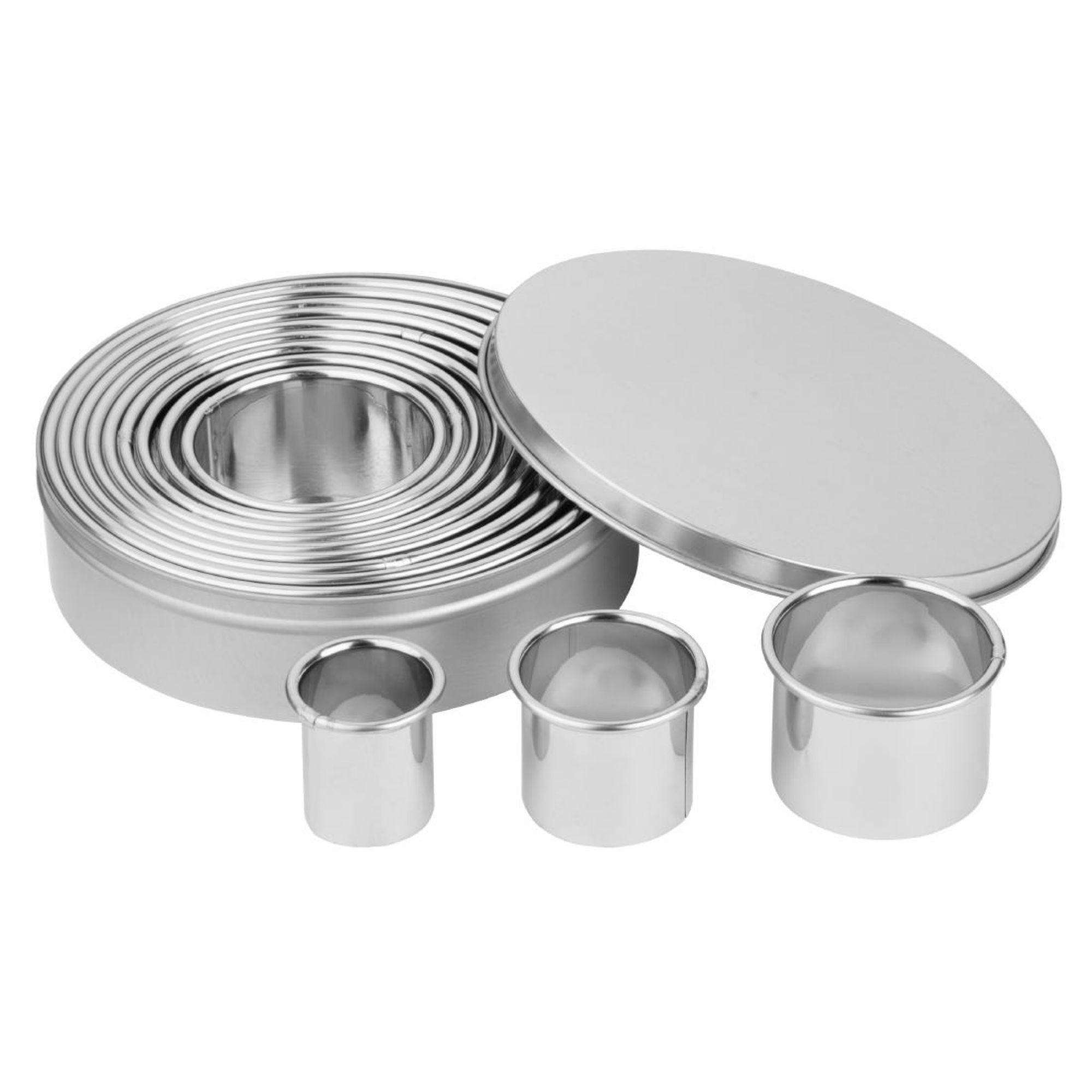 Picture of Vogue Stainless Steel Round Plain Cutters (Pack 12)