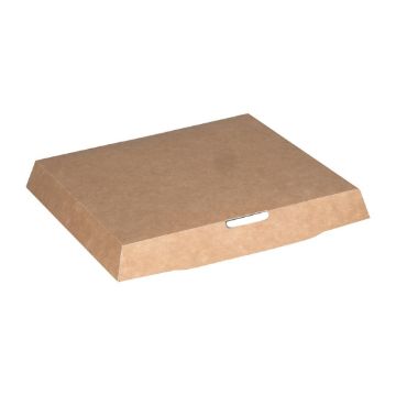 Picture of Notpla Lids for 1000ml Clip & Close Food Boxes - Kraft (260 Pack)