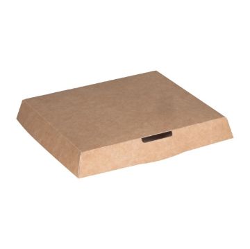 Picture of Notpla Lids for 800ml Clip & Close Food Boxes - Kraft (260 Pack)