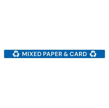 Picture of Jantex Slim Bin Lid Label - Mixed Paper & Card