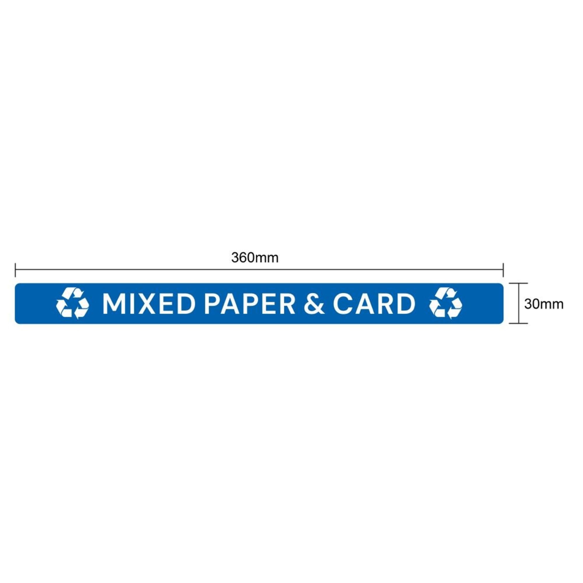 Picture of Jantex Slim Bin Lid Label - Mixed Paper & Card