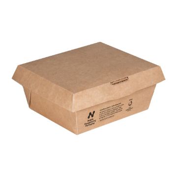 Picture of Notpla Clip & Close Food Boxes 800ml - Kraft (260 Pack)